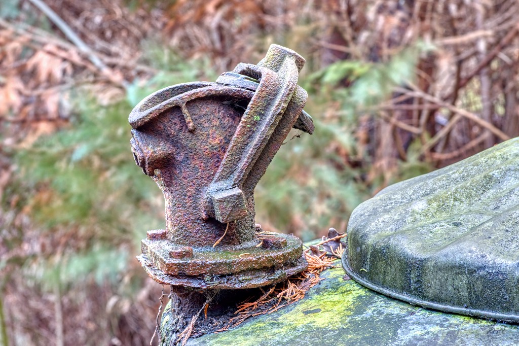 HDR urbex Lost in the Woods lada 1300 opel kadett trash fitou oldtimer youngtimer bus morgon tractor olielamp vuldop Airco generator belgie